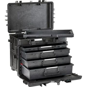 Military Mobile Tool Chest With 4 Drawers Black