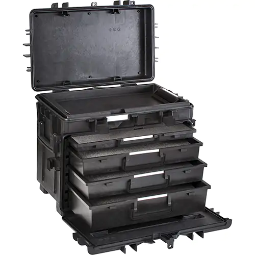 Industrial Mobile Tool Chest With 4 Drawers Black