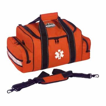 Grand sac de traumatologie, 12 pouce de wd x 19 pouce de lg x 8.5 pouce de ht, polyester 600d, orange, 3 poches