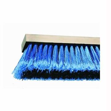 Brosse de nettoyage pour balai-poussoir, bloc de 24 pouce, garniture de 2-3/4 pouce, polypropylène, bleu