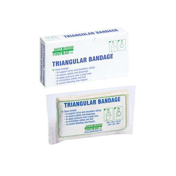 Bandage triangulaire compressé, 101.6 cm wd x 101.6 cm lg x 142.2 cm ht, 100% coton