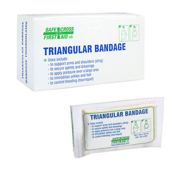 Bandage triangulaire compressé, 101.6 cm wd x 101.6 cm lg x 142.2 cm ht, 100% coton