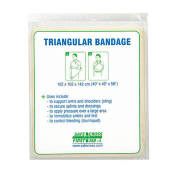 Bandage triangulaire non compressé, 101.6 cm wd x 101.6 cm lg x 142.2 cm ht, 100% coton