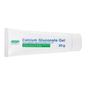 Calcium Gluconate Gel, Tube, 30 g, 5 to 7 pH, Odorless, Clear