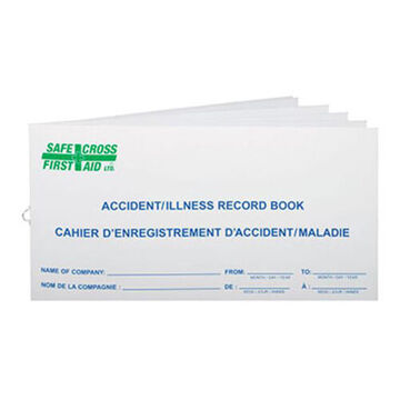 Carte d'inspection en cas d'accident, 22.2 cm wd x 10.8 cm lg, papier