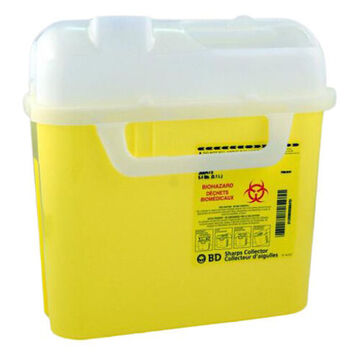 Sharps Collector Side Entry, 5.1 L, Yellow