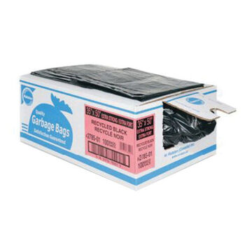 Recycled Garbage Bag, 22 in wd x 24 in lg , LLDPE/Premium Super Hexene Resin, Black