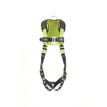 Full Body Harness, 2XL, 420 lb Capacity, Green, Stretchable Polyester