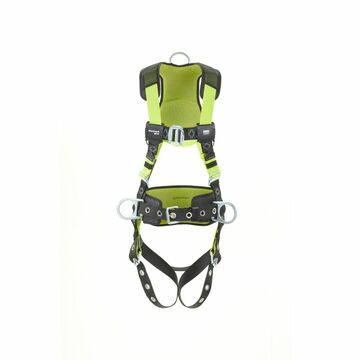 Full Body Harness, Universal, 420 lb Capacity, Green, Stretchable Polyester