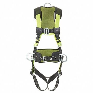 Harness Full Body, 2xl, 420 Lb Capacity, Green, Stretchable Polyester