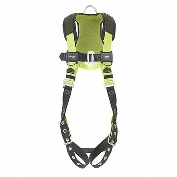 Full Body Harness, 2XL, 420 lb Capacity, Green, Stretchable Polyester