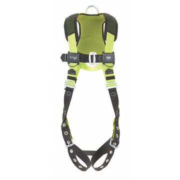 Harness Full Body, Universal, 420 Lb Capacity, Green, Stretchable Polyester