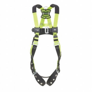 Fall Arrest Harness, S/M, 420 lb Capacity, Green, Polyester