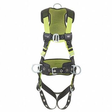 Harness Full Body, S/m, 420 Lb Capacity, Green, Stretchable Polyester