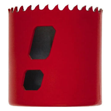 Hole Saw, 3/4 in x 1-15/16 in, 5/6 TPI, M42 High Speed Steel, Toothed, Red Coating
