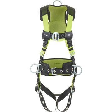 Harness Full Body, 2xl, 420 Lb Capacity, Green, Stretchable Polyester