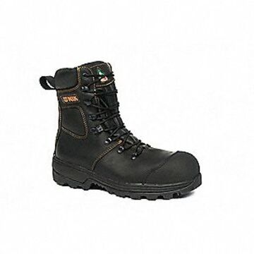 Safety Boots Black 8in Grip Soles