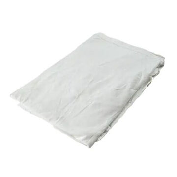 Recycled Wiping Rag, Cotton, White, 10 lbs
