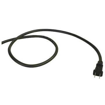 Replacement Power Cord, 300 V, 18 A, 14 AWG, 8 ft, Rubber, Black