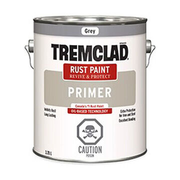 Rust Spray Primer, 3.78 l, Aerosol Can, Liquid, Gray, Flat