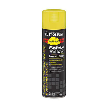 Rust Preventative Spray Paint, 15 oz, Can, Liquid, Safety Yellow, Gloss
