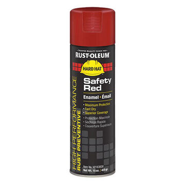 Rust Preventative Spray Paint, 15 oz, Can, Liquid, Safety Red, Gloss
