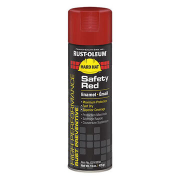 Peinture antirouille en aérosol, 15 oz, canette, liquide, rouge sécurité, brillant