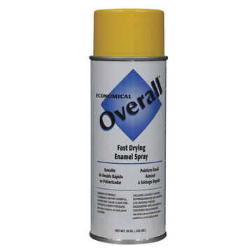 Economical Spray Paint, 10 oz, Aerosol Can, Liquid, Yellow, Gloss