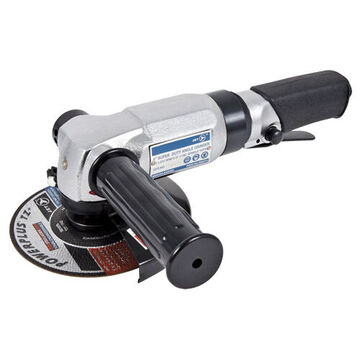 Super Heavy-Duty Angle Grinder, 5 in Dia, 0.9 HP, 30 cfm, 90 psi