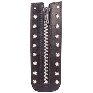 Boot Zipper 8 Eyelet Holes Universal Black Leather