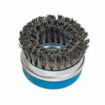 Double Row Knot-twist Cup Brush Ring Stainless Steel
