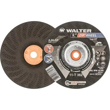 Spin-on Zipcut™ Right Angle Grinder Reinforced Cut-off Wheels, 6