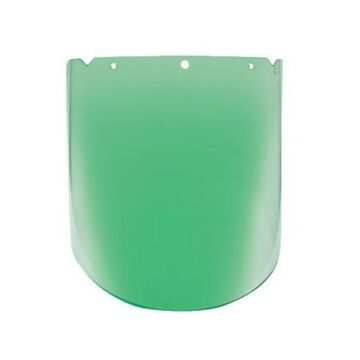 Visière anti-buée/anti-rayures, verte, polycarbonate, 9-1/4 pouce ht, 17 pouce ht