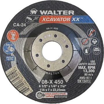 Xcavator Grinding Wheel 4-1/2in X 1/4in X 7/8in T27 Ceramic 