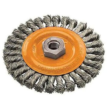 6x1/4x5/8-11 Wide Knotted Wire Wheel Brush Steel