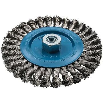 6 X 3/8 X 5/8 Wire Wheel Knotted Brush Aluminum/stainless Steel