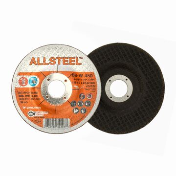 Aggressive Grinding Wheel, 4-1/2 in dia, 1/4 in thk, 7/8 in Arbor/Shank, 30 Grit, Aluminum Oxide Abrasive