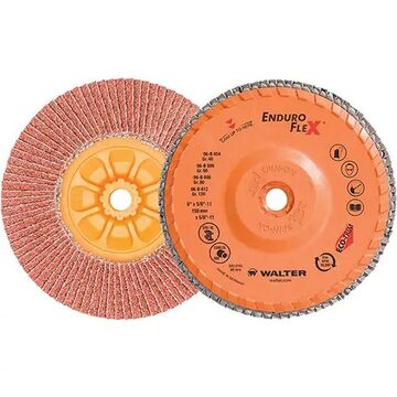 6in Gr 40 Enduro-flex Spin-on Flap Disc
