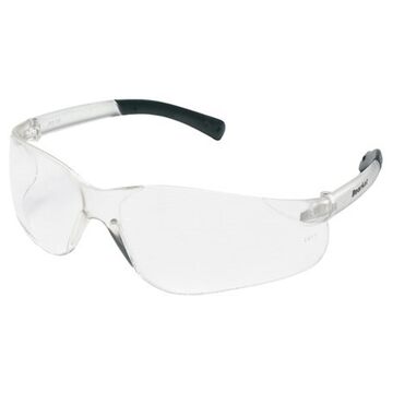 Lunettes de sécurité solides et légères, M, anti-rayures, transparentes, enveloppantes avec protection latérale, noires/transparentes