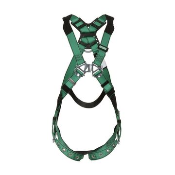 Full Body Harness, Standard, 400 lb Capacity, Green, Nylon