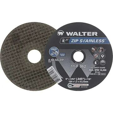 6x3/64 Zip Stainless Reinforced Cut-off Wheels Aluminum Oxide