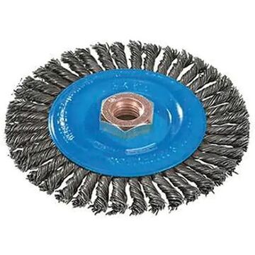 Brosse à fils noués acier inoxydable/aluminium 4 x 3/16 x 5/8