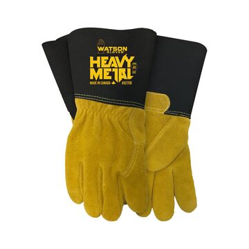 Welding Gloves, Elk Split Leather Palm, Tan/black