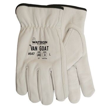 Gloves Van Goat Driver, White, Cutshield™ Lining