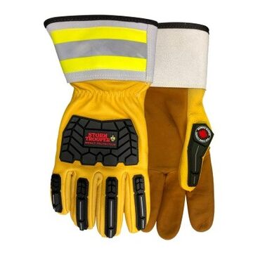 Winter Gloves, Cowhide Leather Palm, Yellow