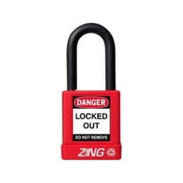 Padlock Zing Keyed Different Red