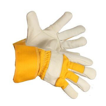 Work Gloves, Leather, Foam And Fleece Lined