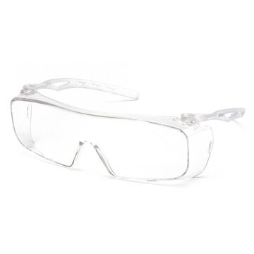 Safety Glasses, 132.5 mm wd, 160 mm lg, 1.8 mm thk, H2X Anti-Fog, Clear, Clear
