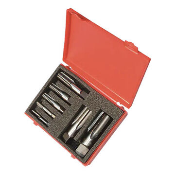 Taper Pipe Tap Set, 7 Pieces, 1/16 To 1 in NPT, High Speed Steel