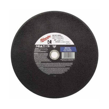 General Purpose, Type 1 Cut-Off Wheel, Aluminum Oxide, 4365 rpm, 1 in, 12 in x 1/8 in